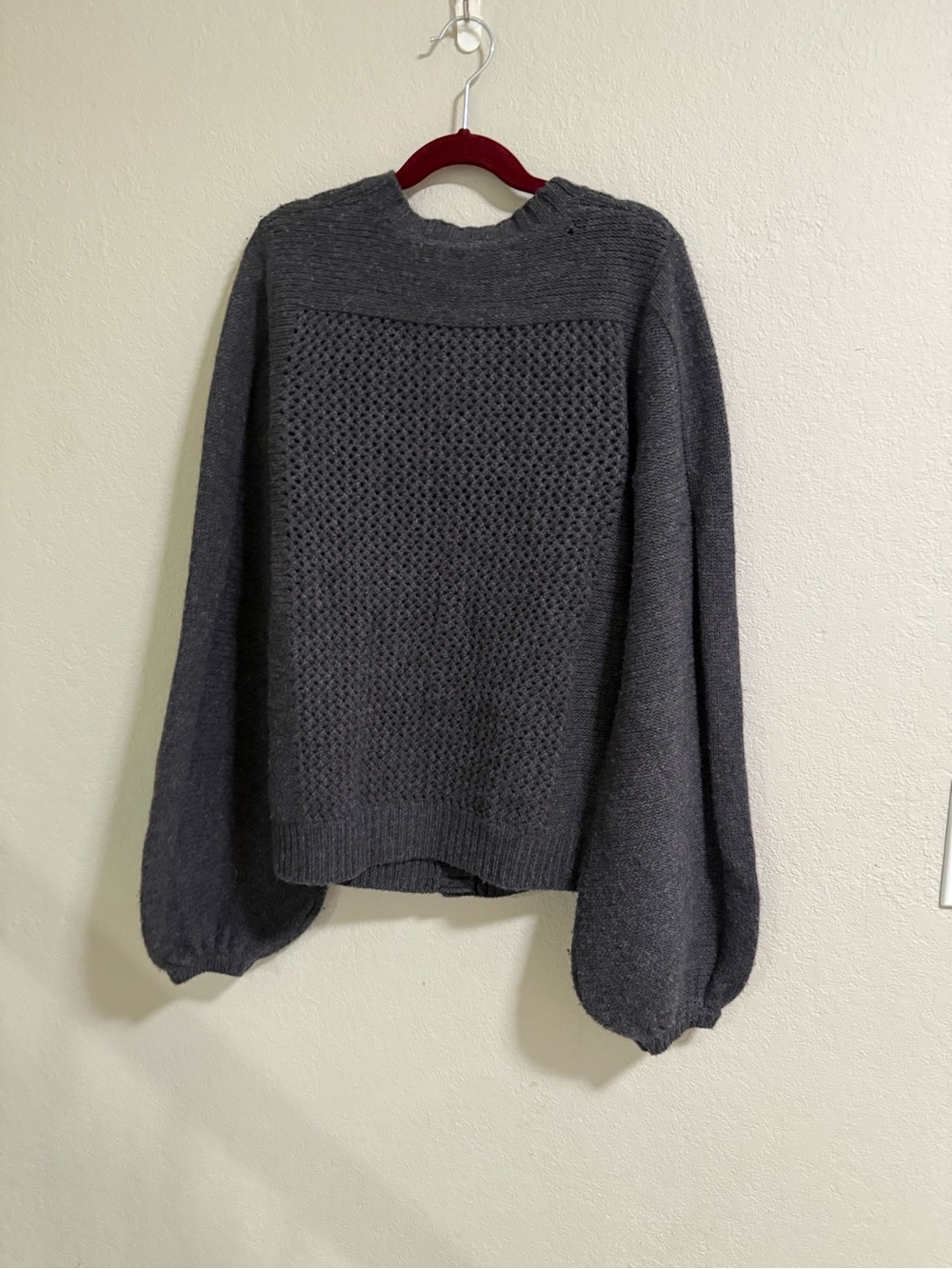 Marc Jacobs Wool Cardigan Gray Button Front Textured Knit Sz S - Picture 5 of 6